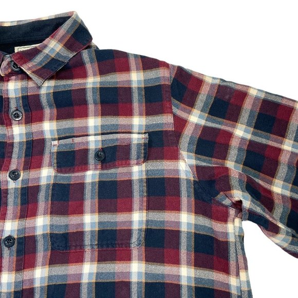 LL Bean Plaid Fleece-Lined Flannel Shirt- Men’s Size L - Picture 2 of 8